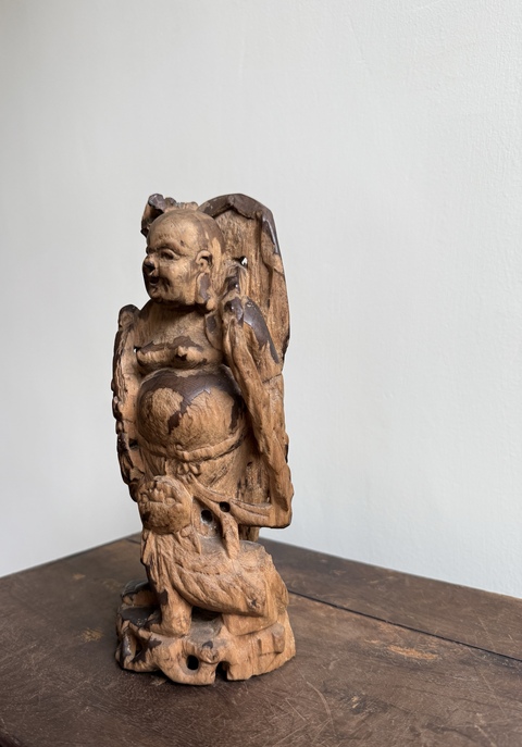 古玩雜項木雕羅漢真品鑒賞圖