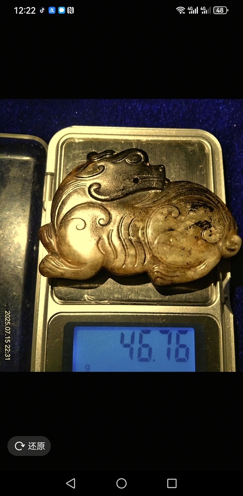 古玩玉器和田瑞獸題材把件真品鑒賞圖