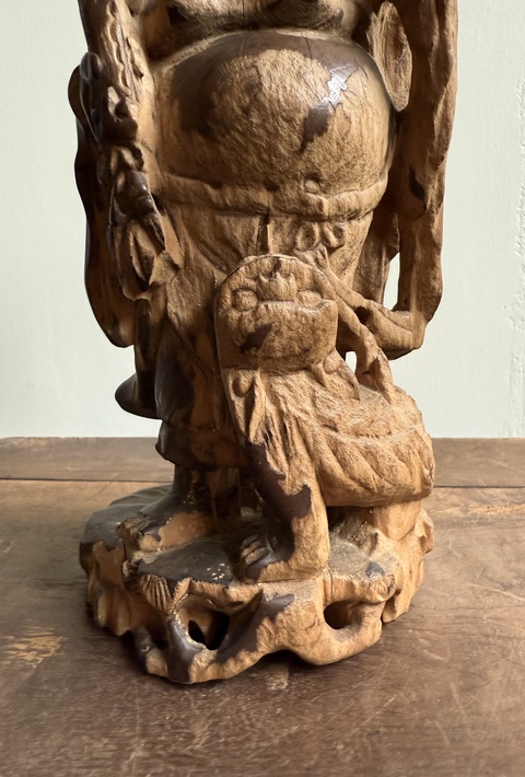 古玩雜項木雕羅漢真品鑒賞圖