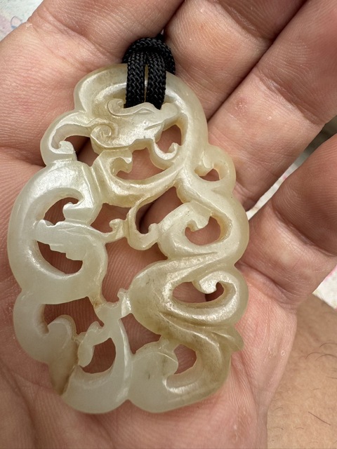古玩玉器和田玉龍紋佩真品鑒賞圖