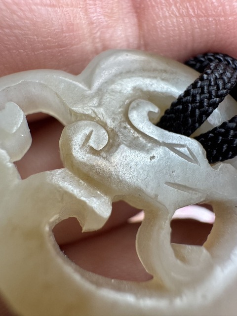 古玩玉器和田玉龍紋佩真品鑒賞圖