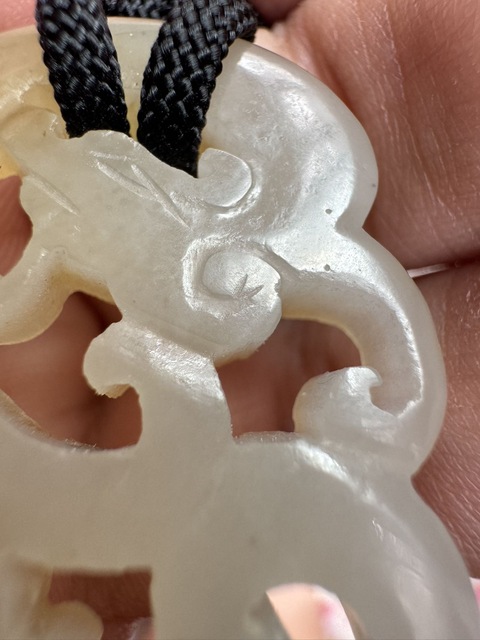古玩玉器和田玉龍紋佩真品鑒賞圖