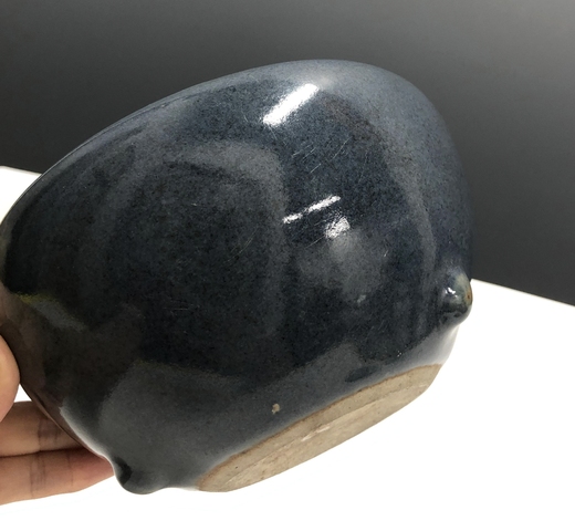 古玩陶瓷清中晚·霽藍釉缽式爐拍賣,當前價格1369元