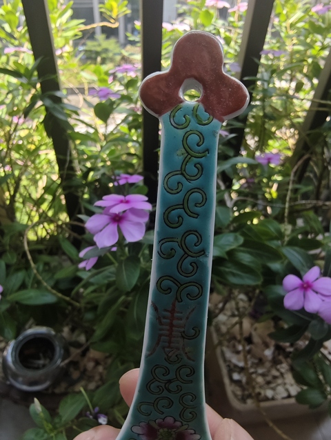 古玩陶瓷粉彩湯勺真品鑒賞圖