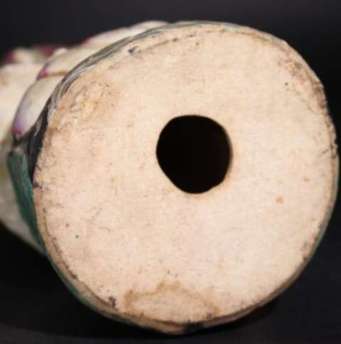 古玩陶瓷人物紋粉彩塑像真品鑒賞圖
