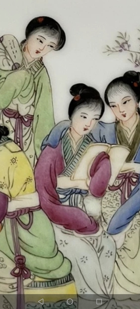 古玩陶瓷1960年代 粉彩人物紋燈籠尊真品鑒賞圖