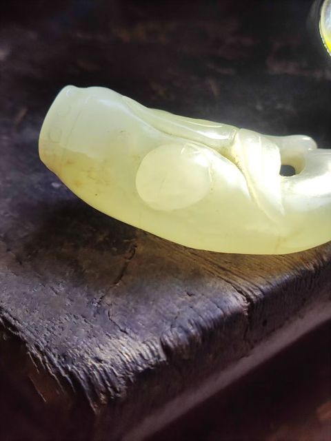 古玩玉器和田玉雕“節節高升”掛件真品鑒賞圖