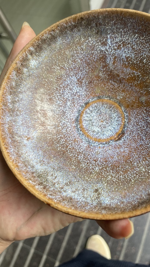 古玩陶瓷吉州窯窯變釉茶盞真品鑒賞圖