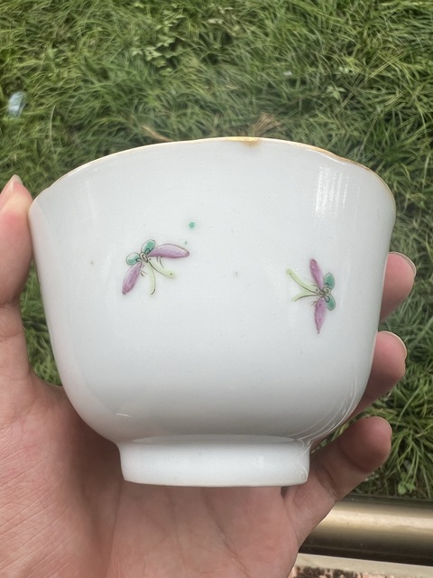 古玩陶瓷粉彩花鳥紋蓋碗拍賣,當前價格7500元