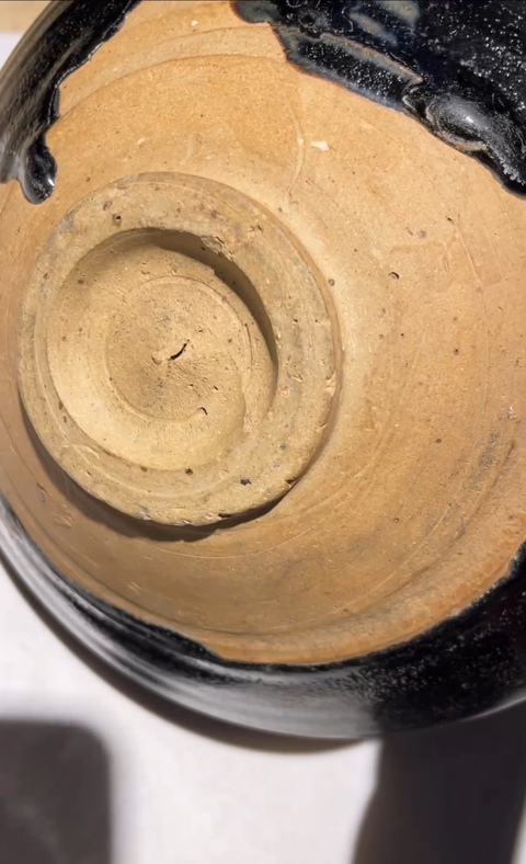 古玩陶瓷元代黑耀州大碗真品鑒賞圖