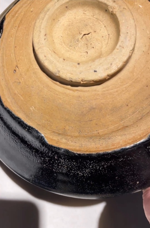 古玩陶瓷元代黑耀州大碗真品鑒賞圖