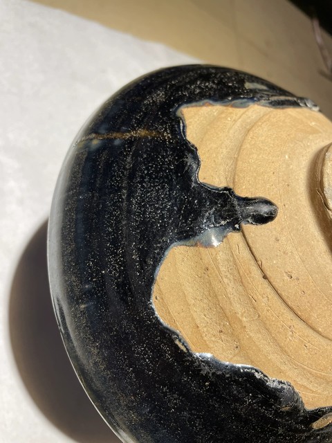古玩陶瓷元代黑耀州大碗真品鑒賞圖