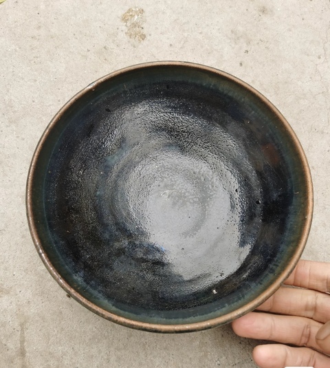 古玩陶瓷元代黑耀州大碗真品鑒賞圖
