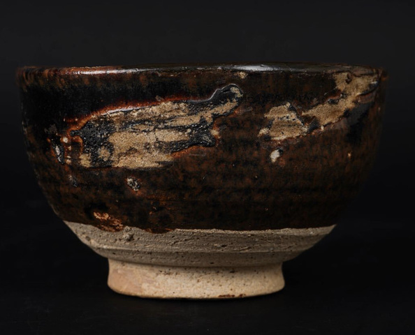 古玩陶瓷吉州窯褐釉茶盞真品鑒賞圖
