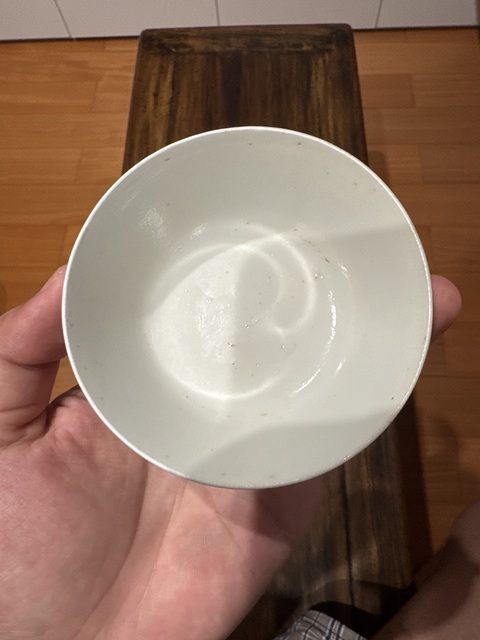 古玩陶瓷民國青花團(tuán)鶴紋碗真品鑒賞圖