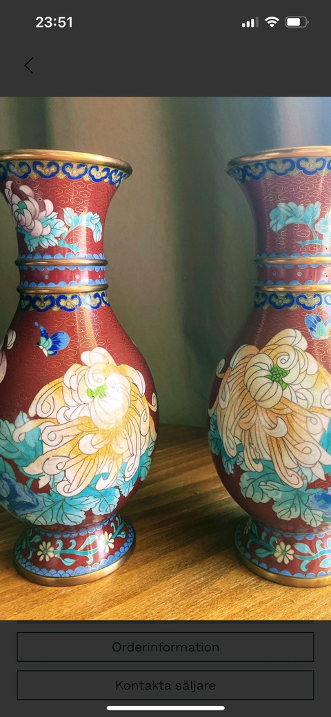 古玩銅器景泰藍瓶真品鑒賞圖