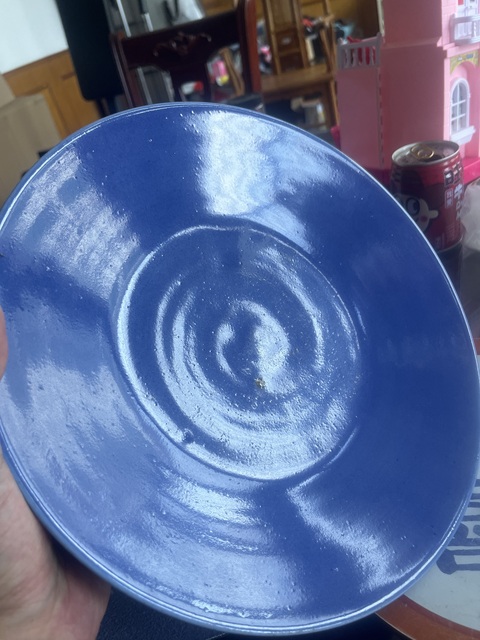 古玩陶瓷霽藍(lán)釉盤(pán)真品鑒賞圖