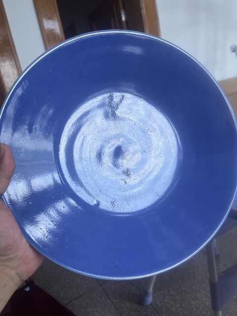 古玩陶瓷霽藍(lán)釉盤(pán)真品鑒賞圖