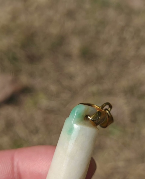 古玩玉器翡翠翎管真品鑒賞圖