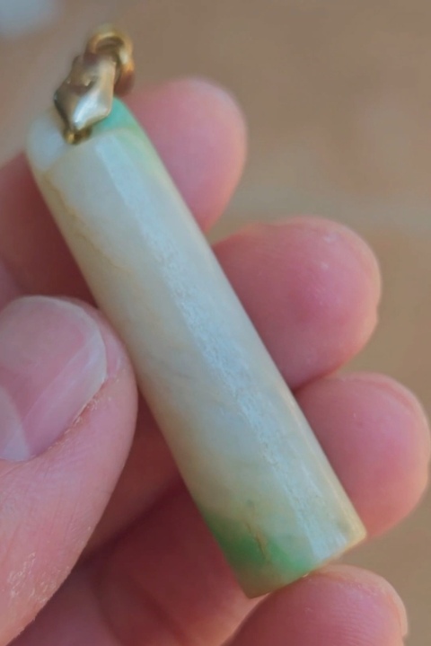 古玩玉器翡翠翎管真品鑒賞圖