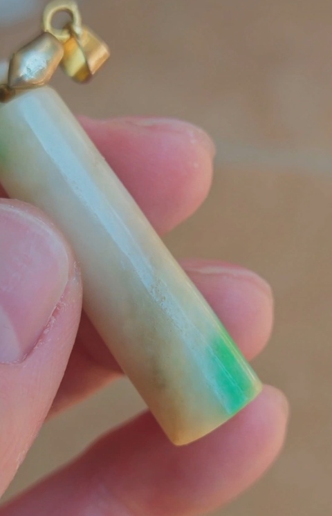 古玩玉器翡翠翎管真品鑒賞圖