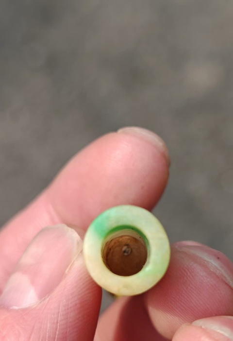 古玩玉器翡翠翎管真品鑒賞圖