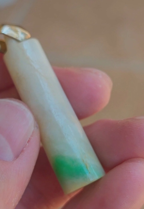 古玩玉器翡翠翎管真品鑒賞圖