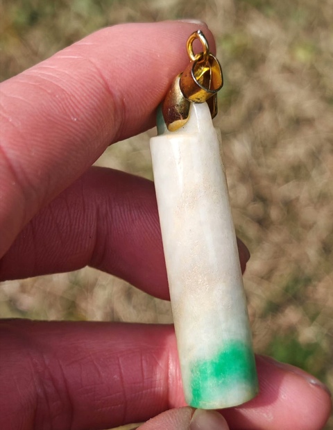 古玩玉器翡翠翎管真品鑒賞圖