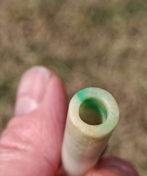 古玩玉器翡翠翎管真品鑒賞圖