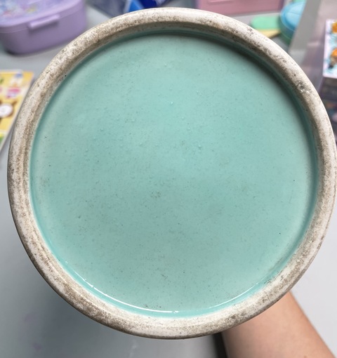 古玩陶瓷晚清細路粉彩帽筒真品鑒賞圖
