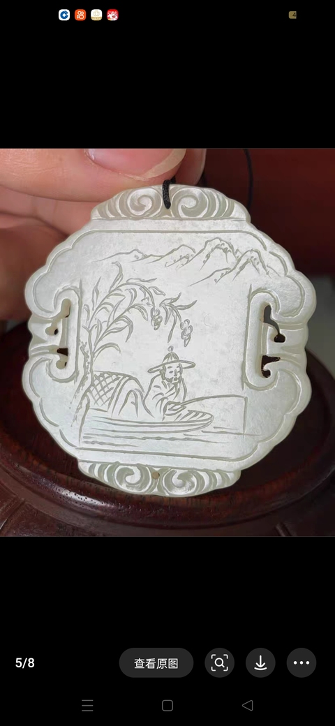 古玩玉器和田玉雕“人物故事”牌真品鑒賞圖