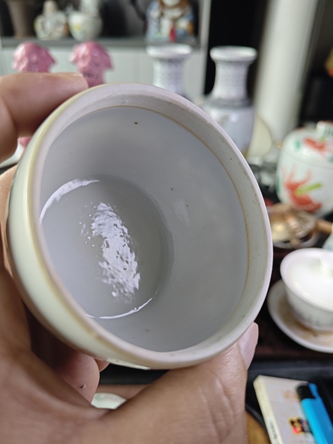 古玩陶瓷麒麟送子粉彩蓋缸真品鑒賞圖