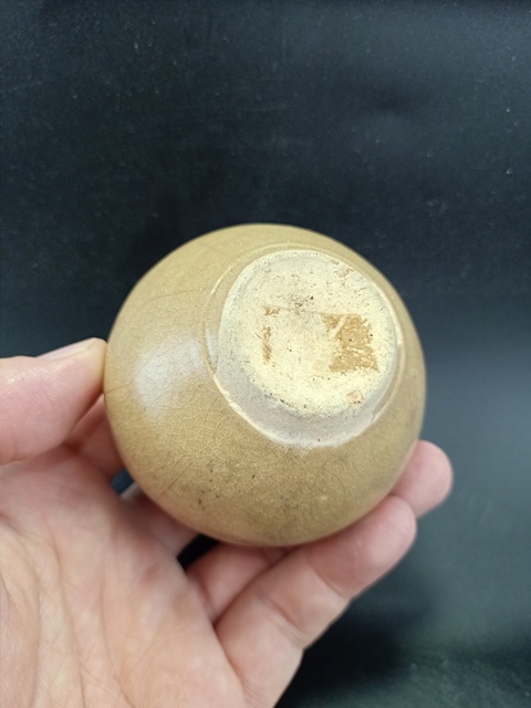 古玩陶瓷【館藏級精品】明代 龍泉窯水盂【頂級龍泉黃釉】【百碎級開片】拍賣，當前價格0元