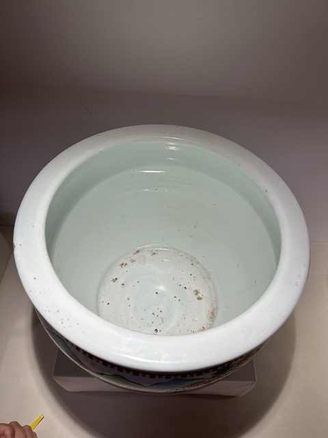 古玩陶瓷五彩人物故事卷缸真品鑒賞圖
