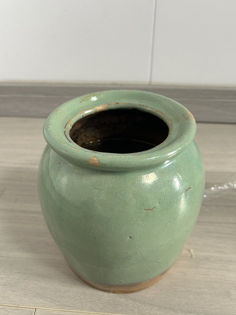 古玩陶瓷宜均綠釉罐真品鑒賞圖
