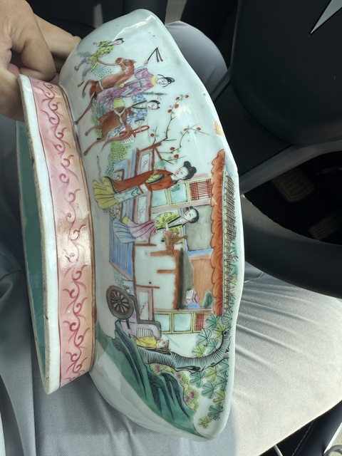古玩陶瓷晚清粉彩貢碗真品鑒賞圖