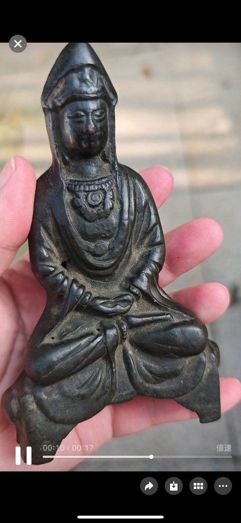 古玩雜項觀音銅造像真品鑒賞圖