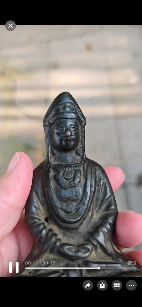 古玩雜項觀音銅造像真品鑒賞圖