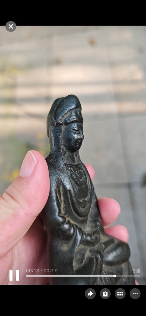古玩雜項觀音銅造像真品鑒賞圖