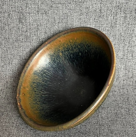 古玩陶瓷金代耀州窯兔毫盞真品鑒賞圖