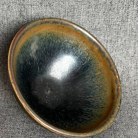 古玩陶瓷金代耀州窯兔毫盞真品鑒賞圖