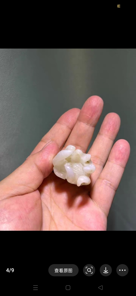 古玩玉器和田玉雕“佛手瓜”把件真品鑒賞圖
