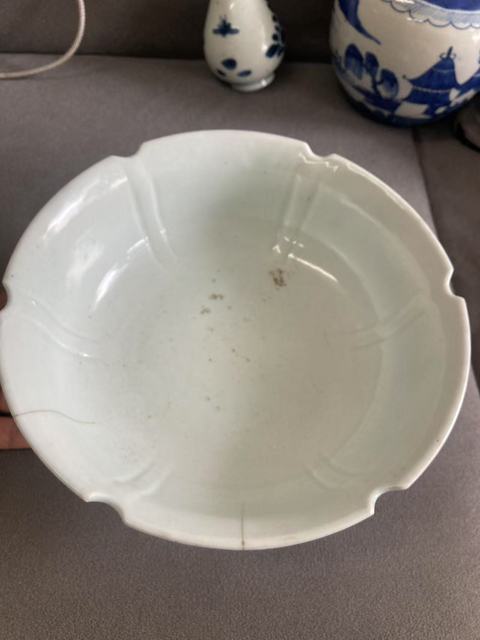古玩陶瓷青花人物故事紋高足貢碗真品鑒賞圖