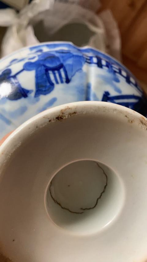 古玩陶瓷青花人物故事紋高足貢碗真品鑒賞圖