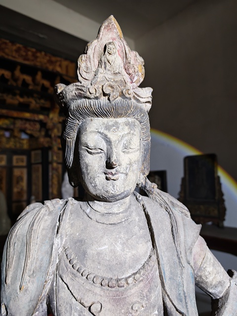 古玩雜項仿宋代的水月觀音(自在觀音)真品鑒賞圖
