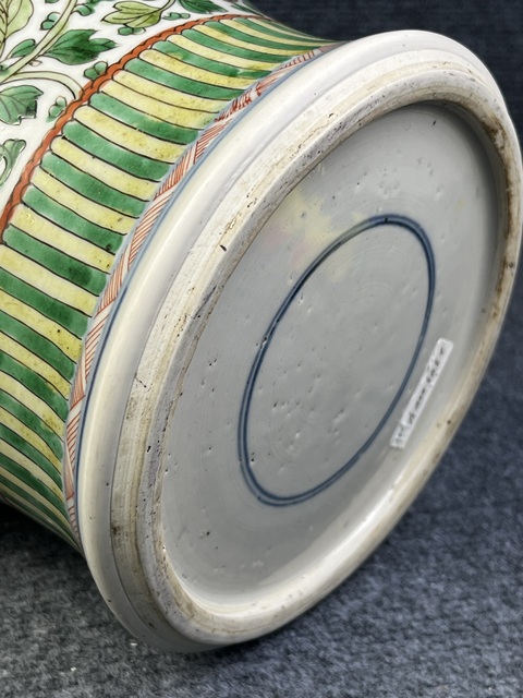 古玩陶瓷五彩鳳傳花卉紋將軍罐真品鑒賞圖