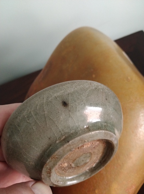 古玩陶瓷龍泉窯青釉盤真品鑒賞圖