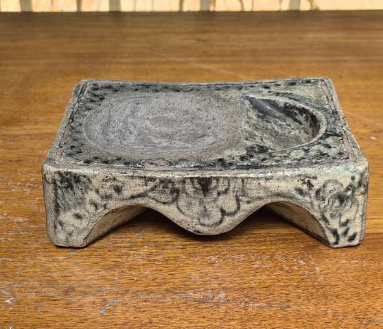 古玩陶瓷青花硯臺(tái)真品鑒賞圖