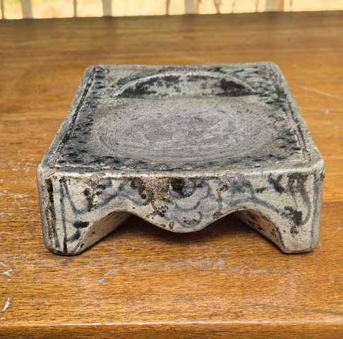 古玩陶瓷青花硯臺(tái)真品鑒賞圖