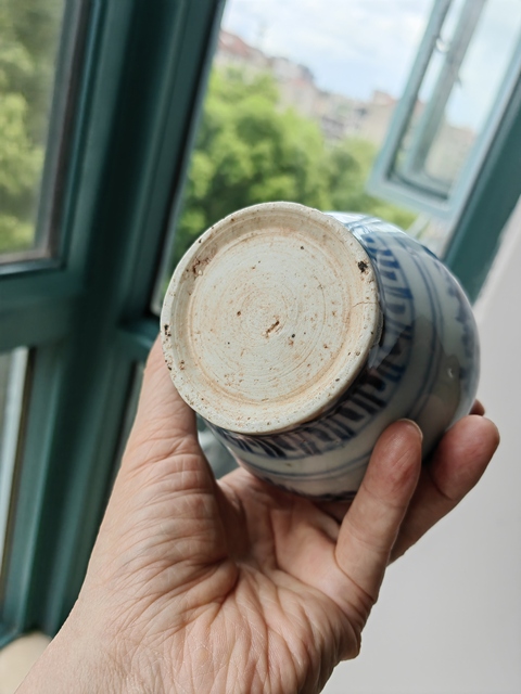 古玩陶瓷青花折枝花卉紋罐真品鑒賞圖